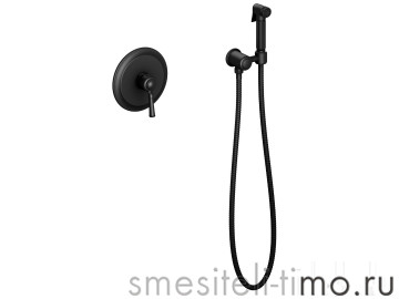 Смеситель встроенный с гигиеническим душем Timo Arisa 5309/03SM черный