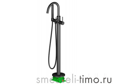 Смеситель напольный для ванны с душем Timo Saona 2310/03Y-CR черный