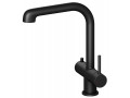 Смеситель для кухни с подключением фильтра и выдвижной лейкой Timo Saona 2346/03FL черный1