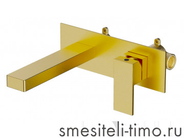 Смеситель для раковины встроенный Timo Selene 2071/17SM золото матовое