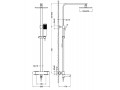 Душевая система с термостатом Timo Tetra-thermo SX-0169/03 черный #1