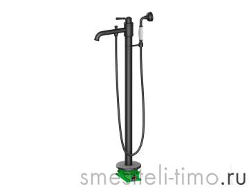 Смеситель напольный для ванны с душем Timo Arisa 5300/03Y-CR черный