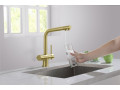 Смеситель для кухни с подключением фильтра Timo Saona 2396/17F золото матовое #3