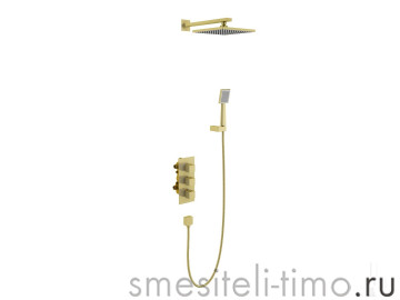 Душевая система встроенная с термостатом Timo Tetra-thermo SX-0179/17SM золото матовое